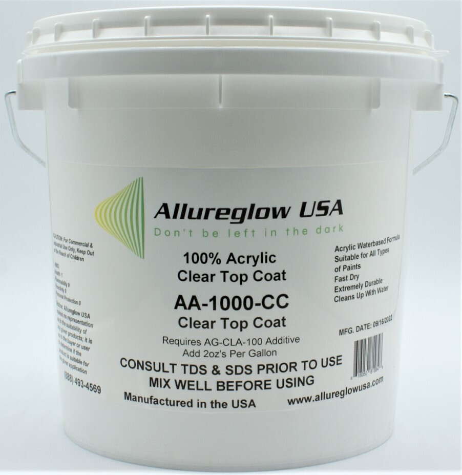 AA-1000-CC-FV   ACRYLIC WATERBASED PAINT CLEAR TOP COAT - 5 GALLON KIT