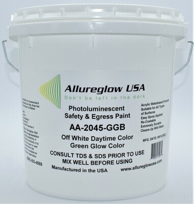 AA-2045-GGB-GL GREEN GLOW PHOTOLUMINESCENT WATERBASED PAINT - GALLON