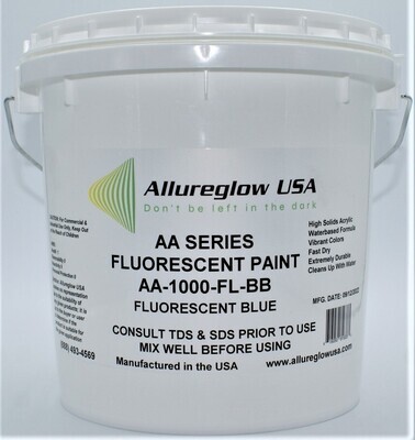 AA-1000-FL-BB-FV BLUE FLUORESCENT WATERBASED PAINT - FIVE GALLONS