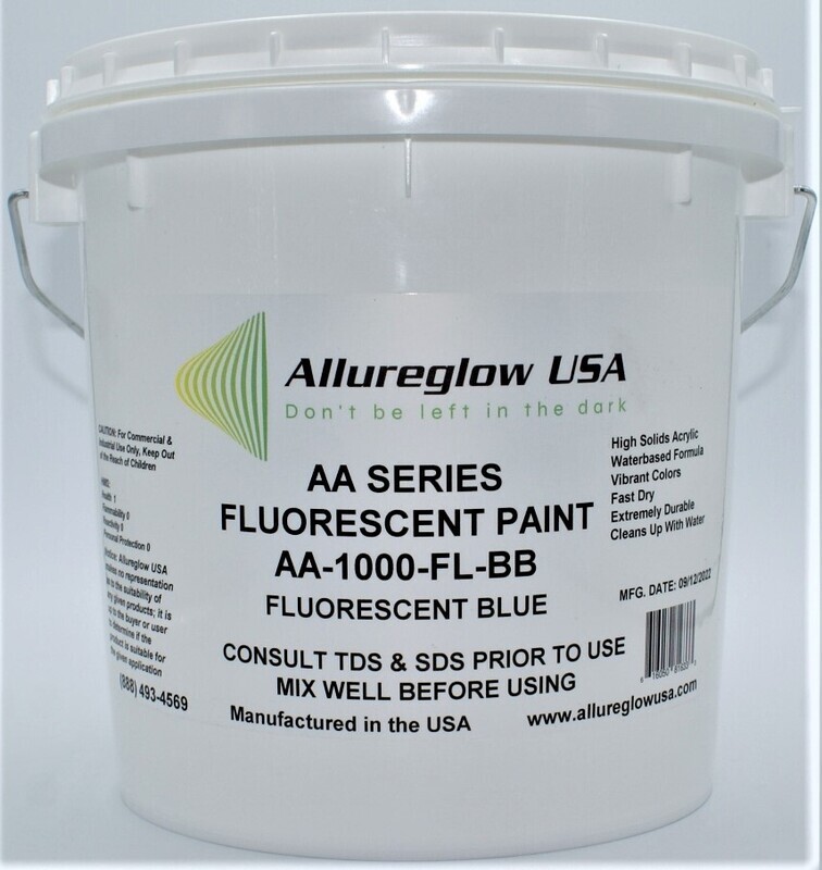 AA-1000-FL-BB-QT  BLUE FLUORESCENT WATERBASED PAINT  - ONE QUART