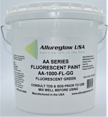 AA-1000-FL-GG-FV GREEN FLUORESCENT WATERBASED PAINT - FIVE GALLONS