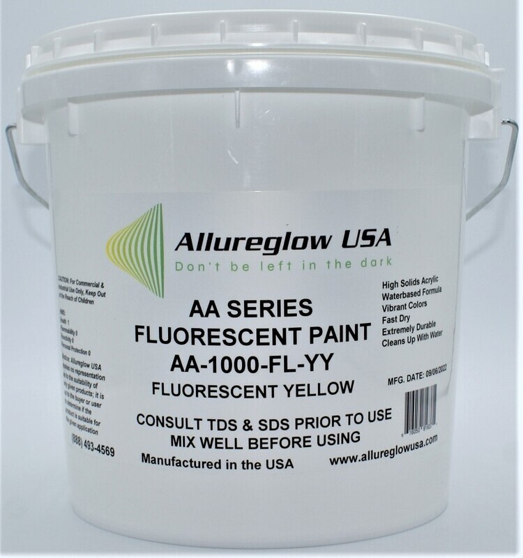 AA-1000-FL-YY-GL   YELLOW FLUORESCENT WATERBASED PAINT  - ONE GALLON