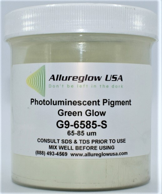 G9-6585-S   GREEN GLOW IN THE DARK PIGMENT (NON-WATERBASED) 65-85 MICRON