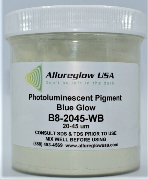 B8-2045-WB BLUE GLOW IN THE DARK PIGMENT (WATERBASED) 20-45 MICRON