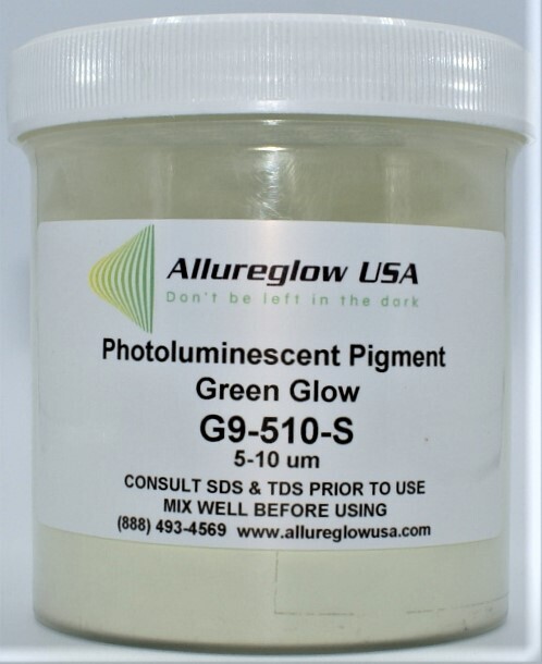 G9-510-S GREEN GLOW IN THE DARK PIGMENT (NON-WATERBASED) 5-10 MICRON G9-510-S GREEN GLOW IN THE DARK PIGMENT (NON-WATERBASED) 5-10 MICRON