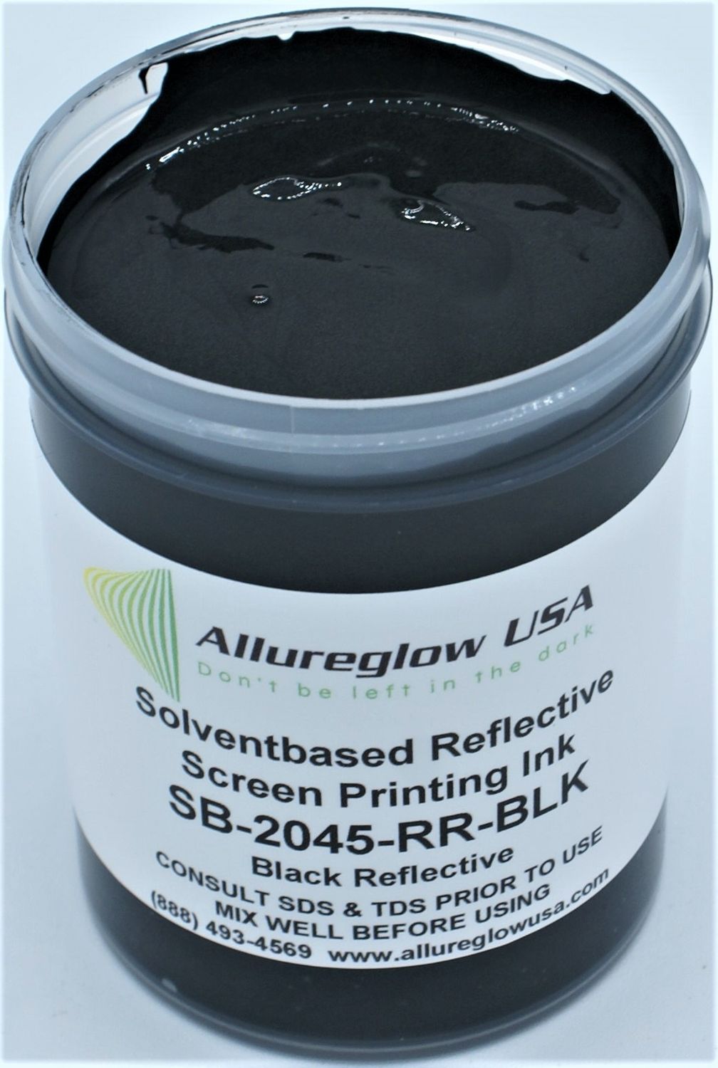 SB-2045-RR-BLK-GL SOLVENT BASED BLACK REFLECTIVE SCREEN PRINTING INK - GALLON