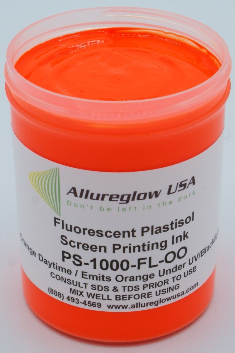 PS-1000-FL-OO-GL PLASTISOL FLUORESCENT ORANGE SCREEN PRINTING INK - GALLON PS-1000-FL-OO-GL PLASTISOL FLUORESCENT ORANGE SCREEN PRINTING INK - GALLON