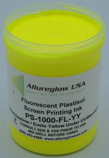 PS-1000-FL-YY-QT PLASTISOL FLUORESCENT YELLOW SCREEN PRINTING INK - QUART PS-1000-FL-YY-QT PLASTISOL FLUORESCENT YELLOW SCREEN PRINTING INK - QUART