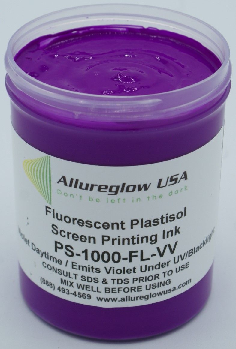 PS-1000-FL-VV-QT PLASTISOL FLUORESCENT VIOLET SCREEN PRINTING INK - QUART PS-1000-FL-VV-QT PLASTISOL FLUORESCENT VIOLET SCREEN PRINTING INK - QUART