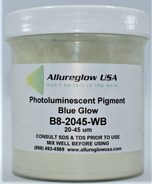 B8-2045-WB  BLUE GLOW IN THE DARK PIGMENT (WATERBASED) 20-45 MICRON