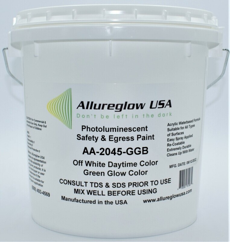 AA-2045-GGB-GL   GREEN GLOW PHOTOLUMINESCENT WATERBASED PAINT - GALLON