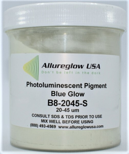 B8-2045-S  BLUE GLOW IN THE DARK PIGMENT (NON-WATERBASED) 20-45 MICRON