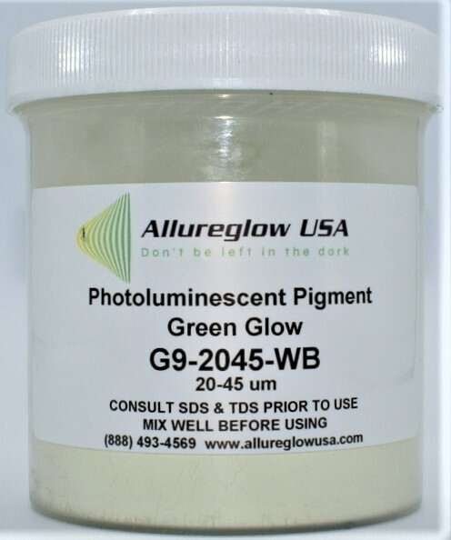 G9-2045-WB   GREEN GLOW IN THE DARK PIGMENT (NON-WATERBASED) 20-45 MICRON