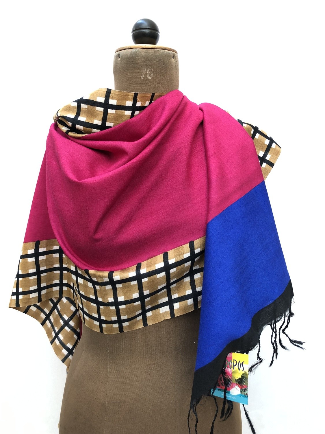 Schal / Stola HAND PRINT Pink