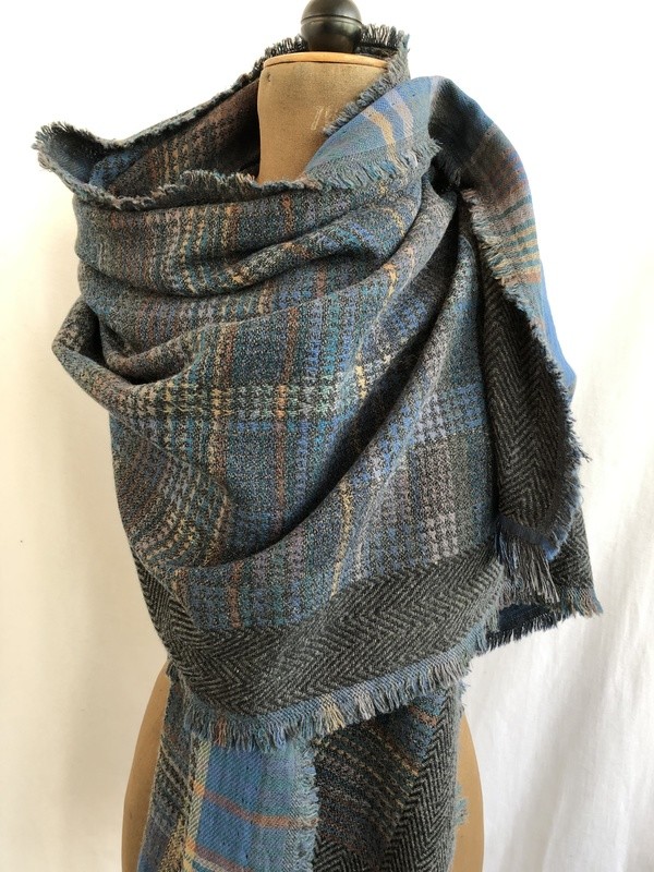 Schal / Stola TARTAN 2  blu