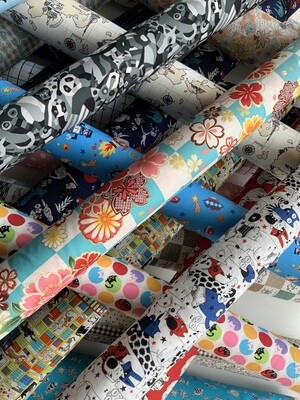 BAUMWOLLE BEDRUCKT - COTONS IMPRIMÉS - PRINTED COTTON  Made in Japan