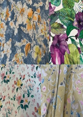 LEINEN BEDRUCKT - LINS IMPRIMÉS - PRINTED LINEN