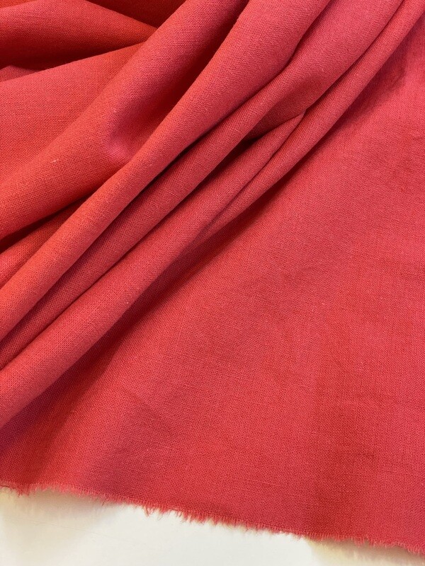 23606  LEINEN-BAUMWOLLE  CORAL ROT