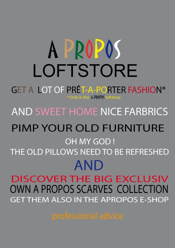 A PROPOS  Fabrics and fashion Loftstore