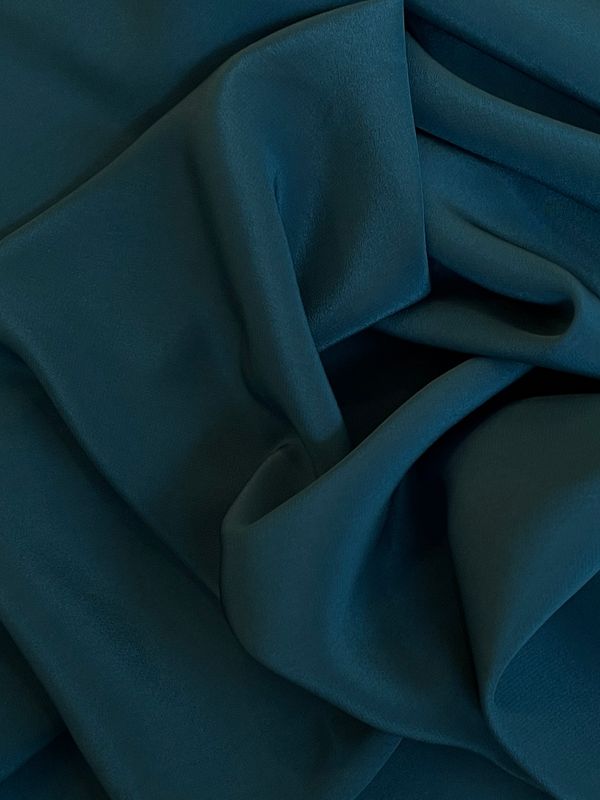25559 Crêpe de Chine Silk PETROL