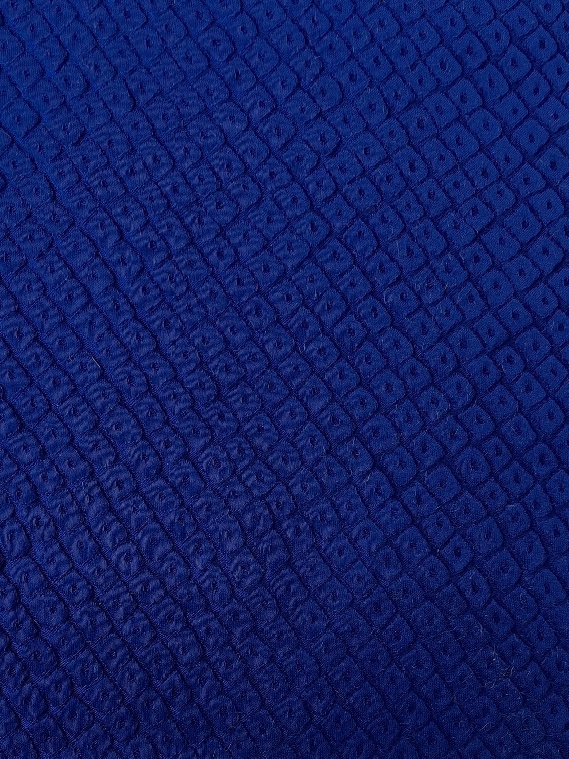 27484 Seiden-Krepp mit Muster - Soie crêpe façonné Royal blue 27484 Seiden-Krepp mit Muster - Soie crêpe façonné Royal blue