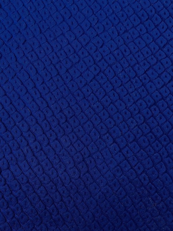27484 Seiden-Krepp mit Muster - Soie crêpe façonné  Royal blue