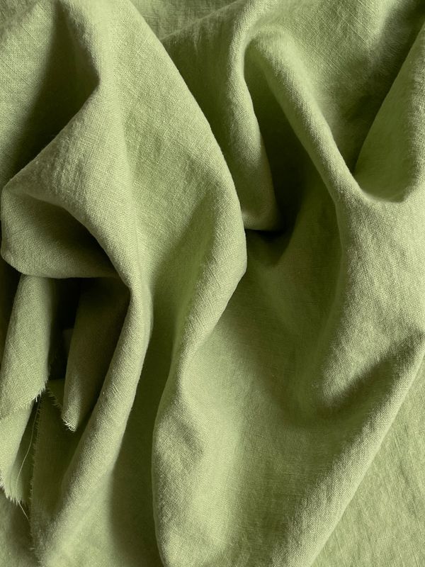 27477  LEINEN-BAUMWOLLE  WASABI GREEN