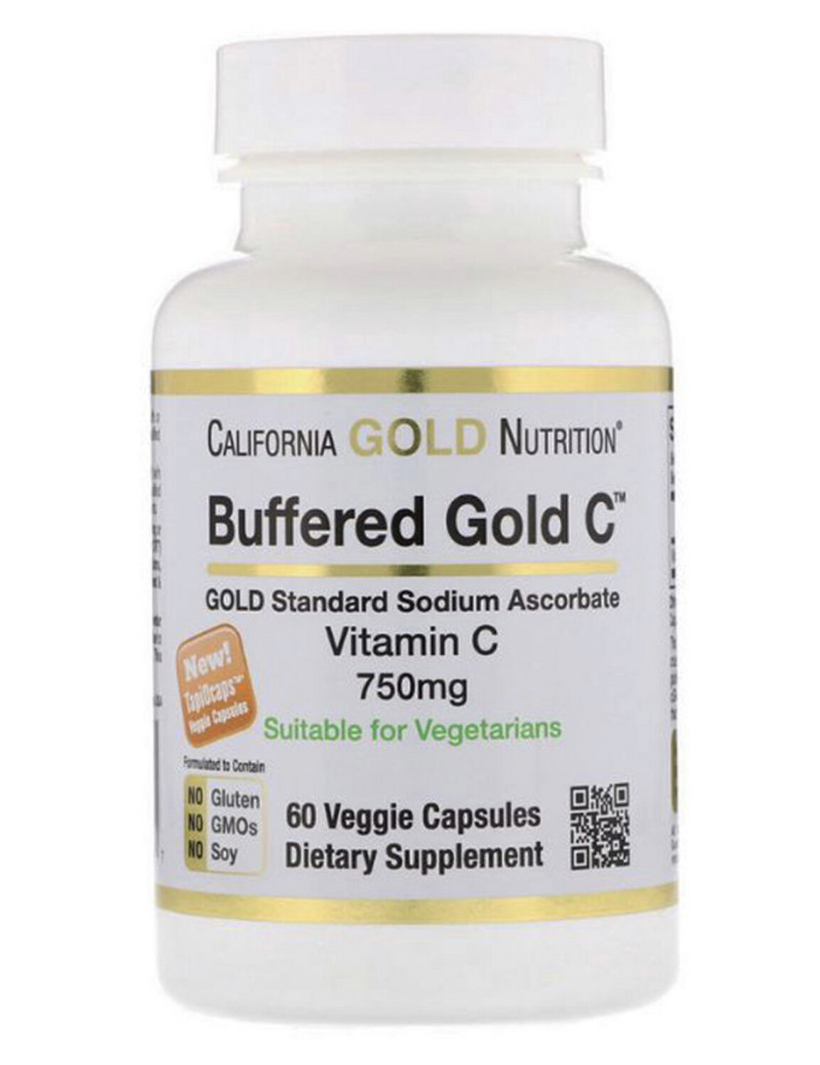California Gold Nutrition, Buffered Vitamin C Capsules, 750mg, 60 ...