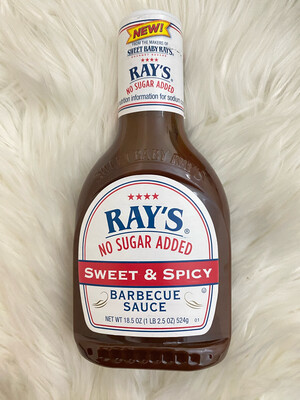 Ray&#39;s No Sugar Added Sweet &amp; Spicy Barbecue Sauce 18.5 oz. KETO FRIENDLY