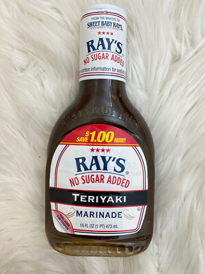 Ray&#39;s No Sugar Added Teriyaki Marinade, 16 fl. oz. KETO FRIENDLY