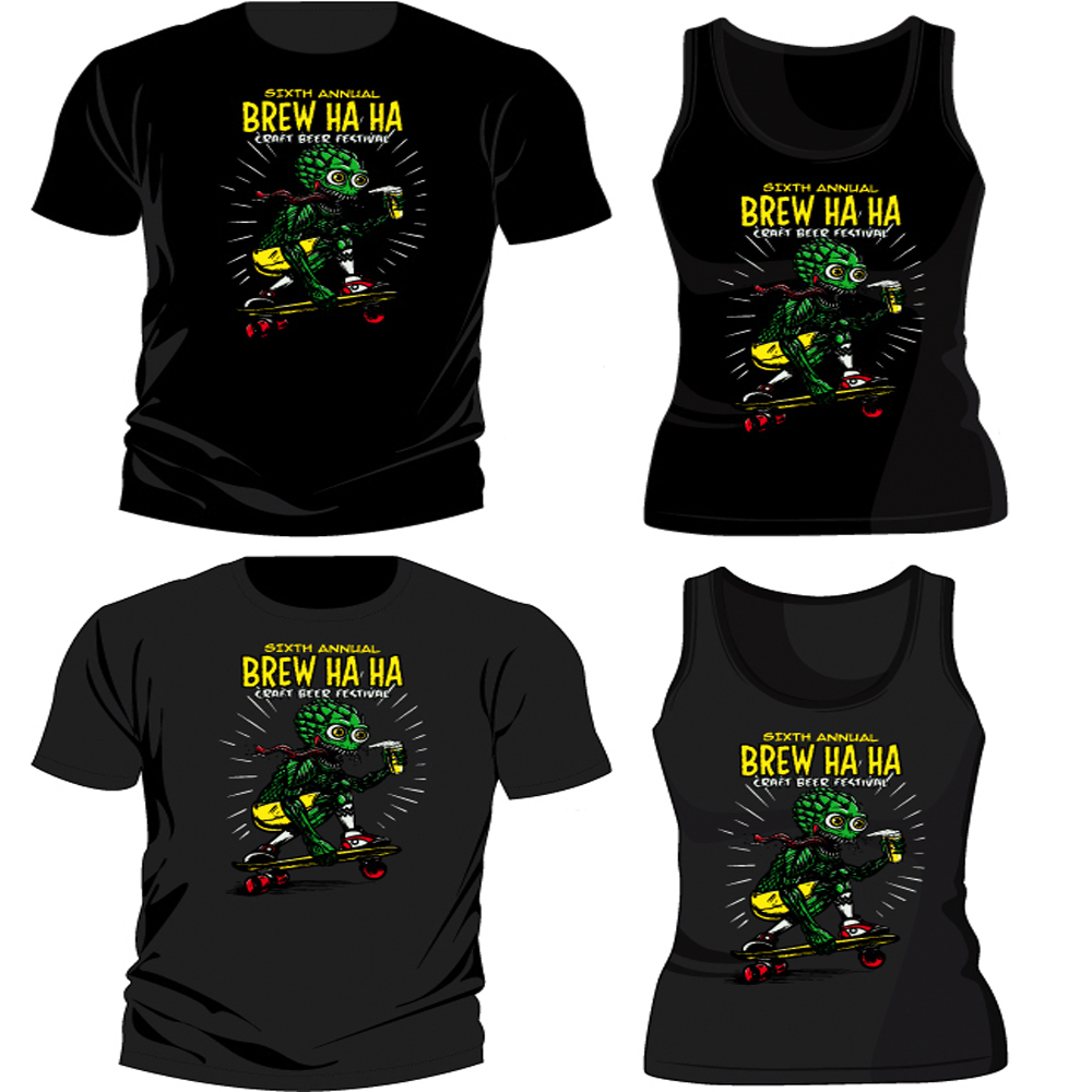 Brew Ha Ha 2015 'Hop Skater' T-Shirt / Blk