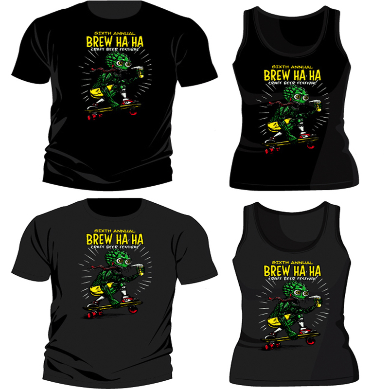 Brew Ha Ha 2015 &#39;Hop Skater&#39; Womens Tank / Grey