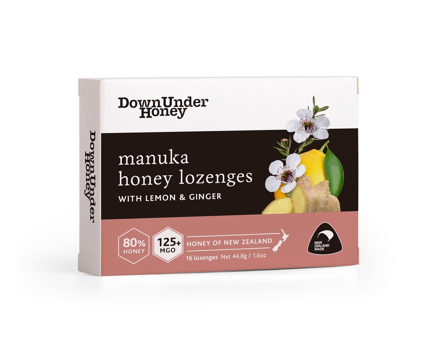 Manuka Honey Lozenges MGO125+ with Lemon &amp; Ginger - Box of 16
