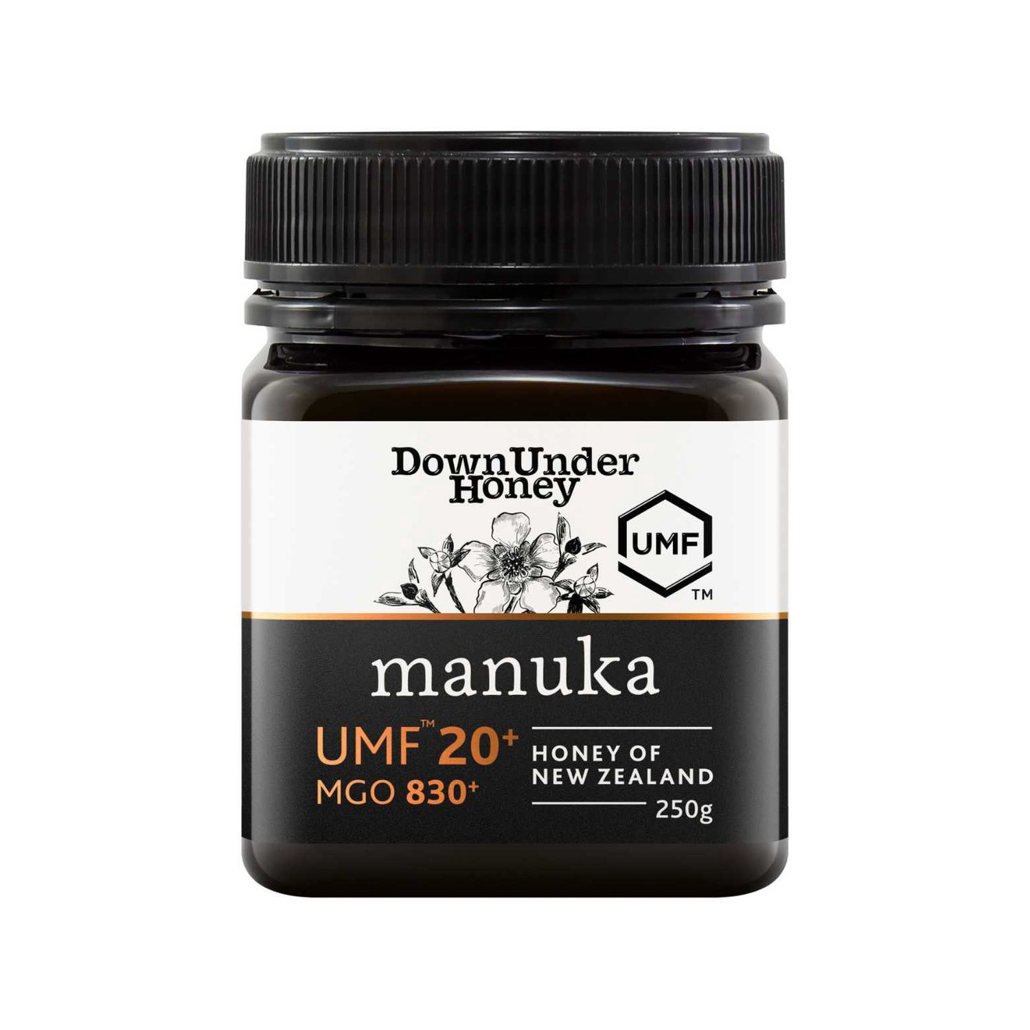 DownUnder Honey UMF20 + Manuka Honey (MGO830+)