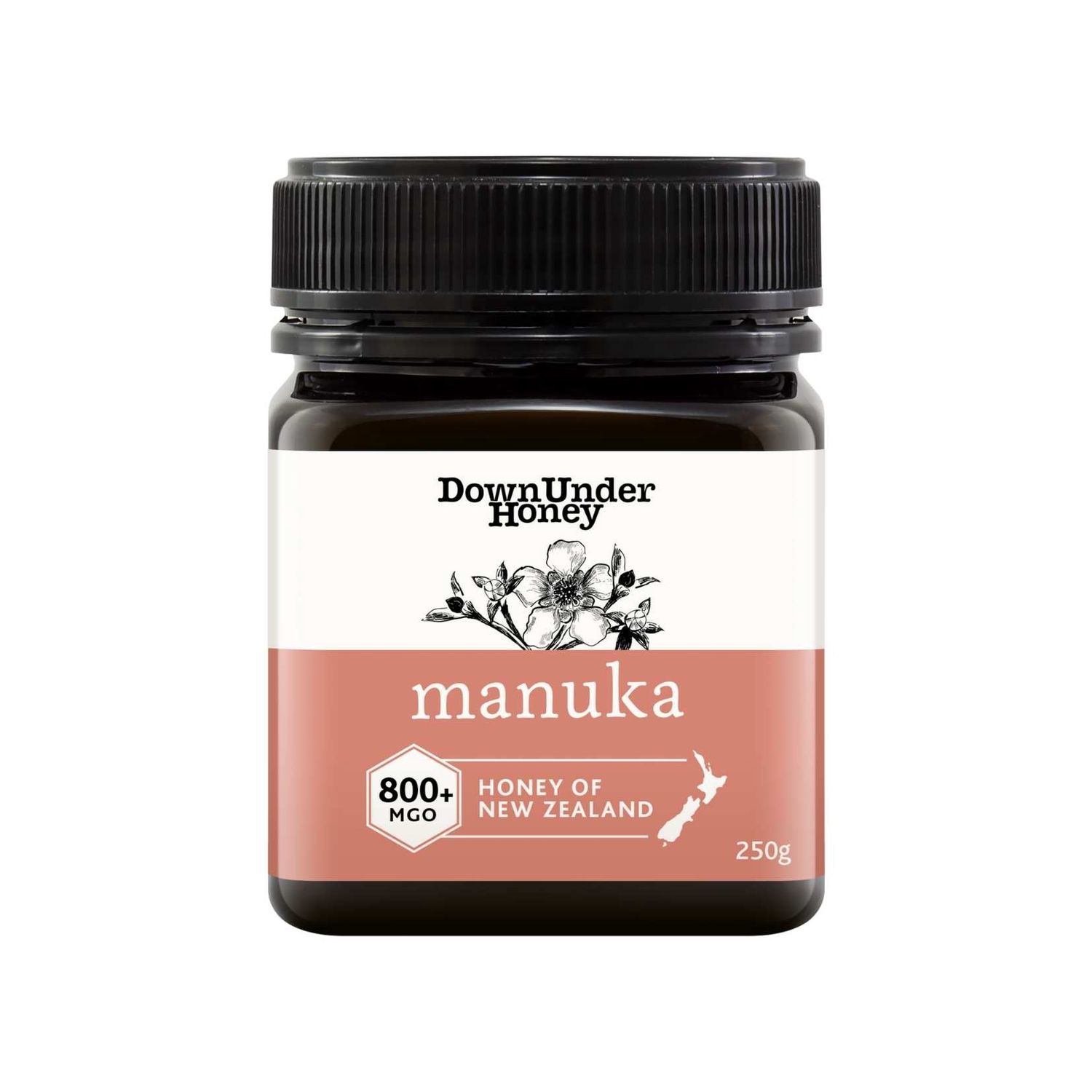 MGO 800+ Manuka honey - DownUnder Honey, Size: 250g