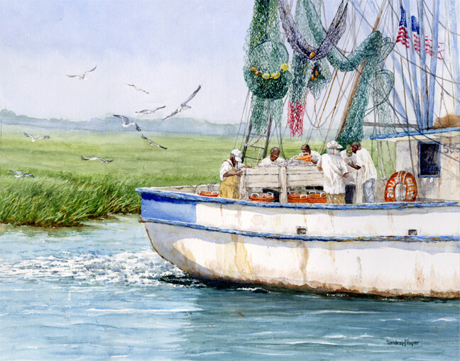 Hauling Shrimp, St. Helena Island, SC