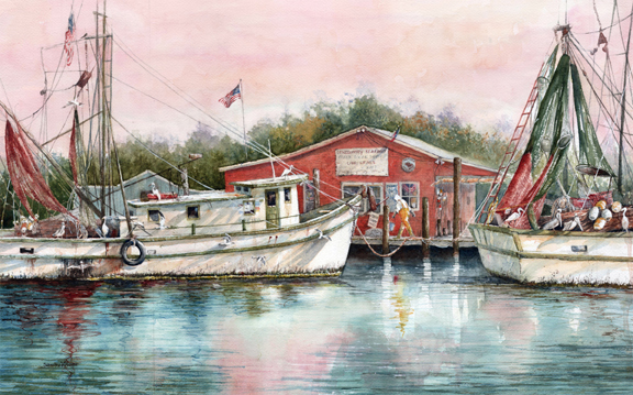 Docking at Shem Creek