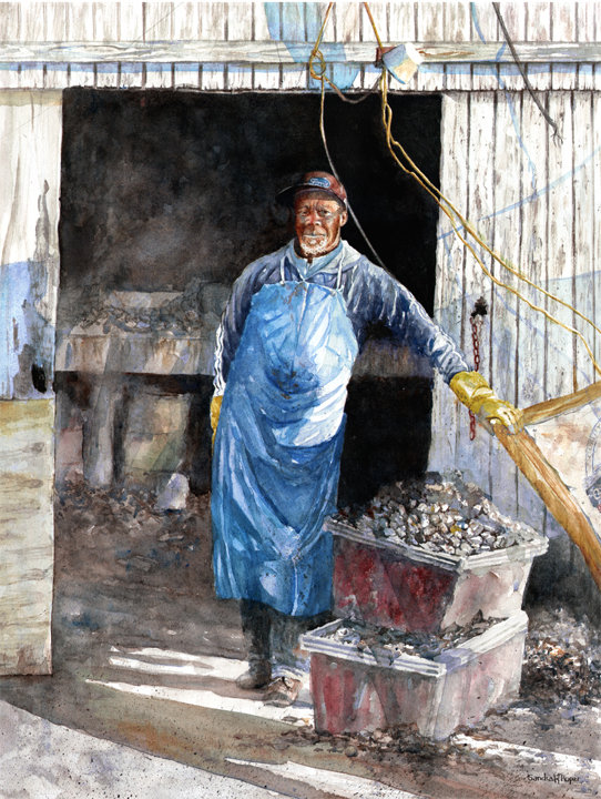 Portrait of an Oyster Shucker