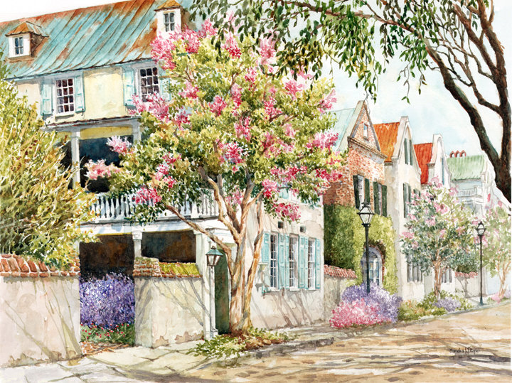 Sunlit Streets of Charleston