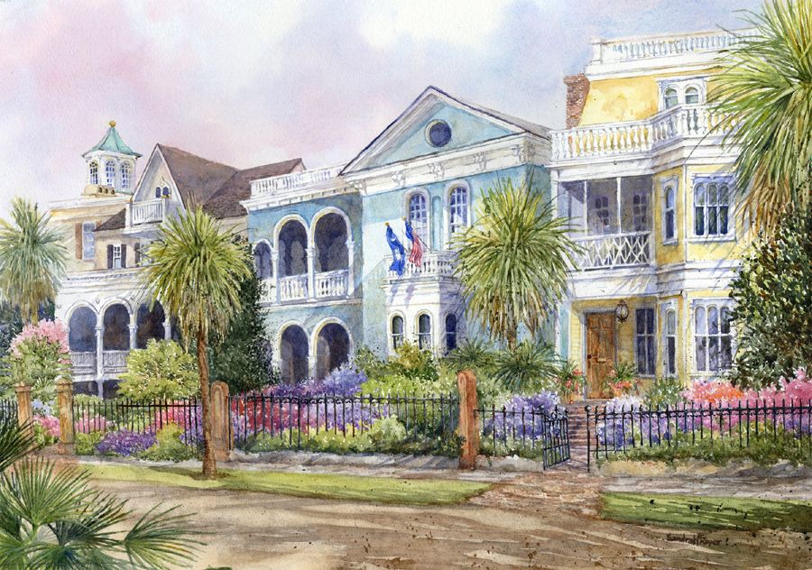 Charleston Porches and Palmettos