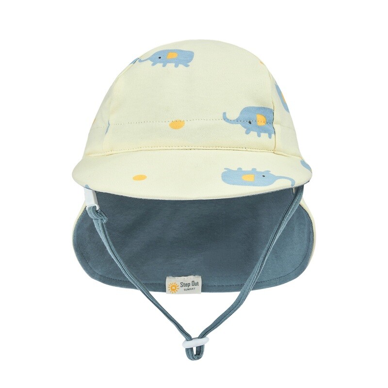 Baby Elephant & Blue Flap Cap winter
