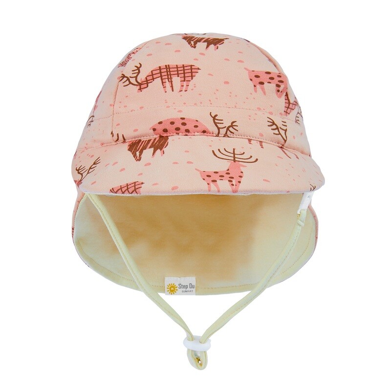 Deer in Forrest & Cream Flap Cap Winter