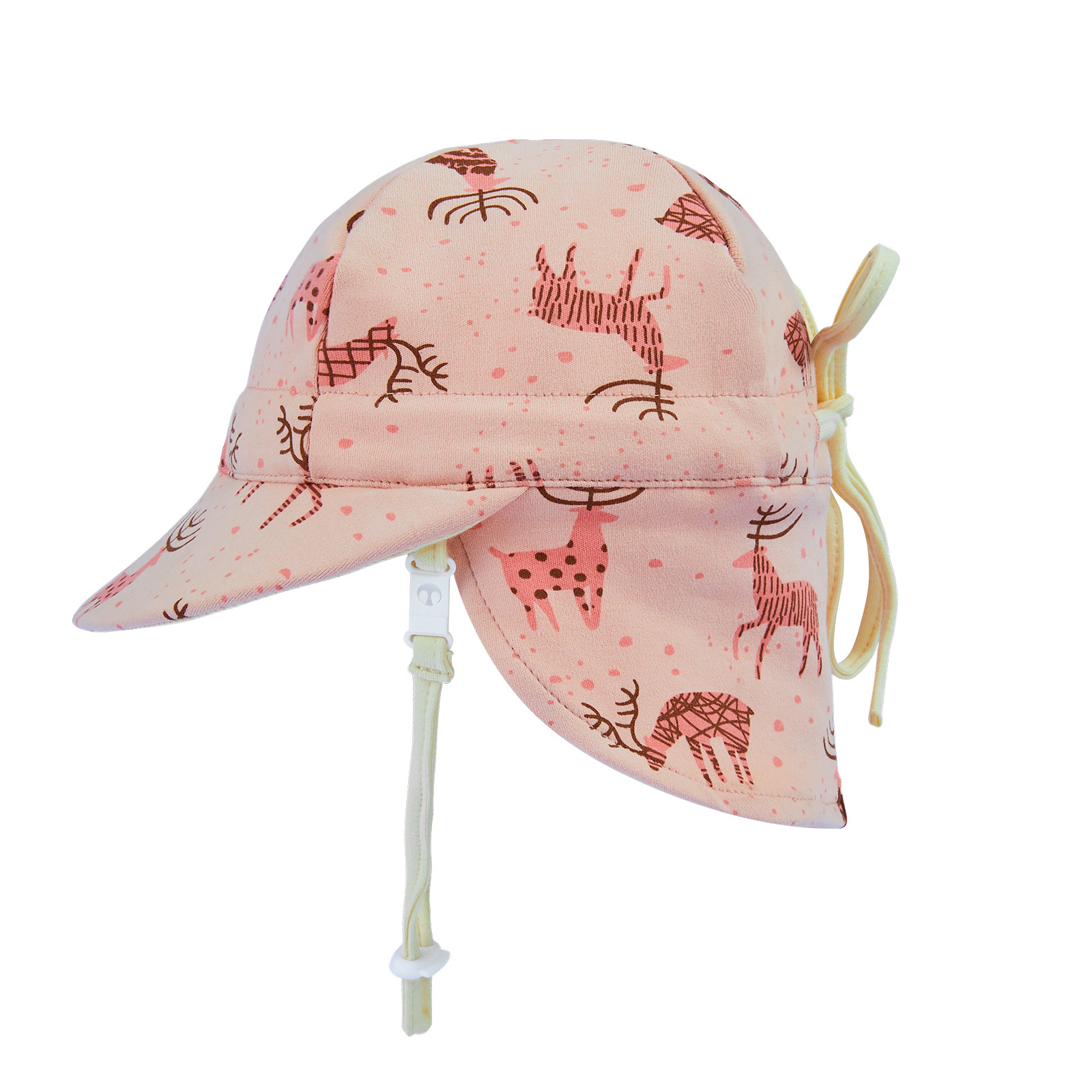 Deer in Forrest & Cream Flap Cap Winter
