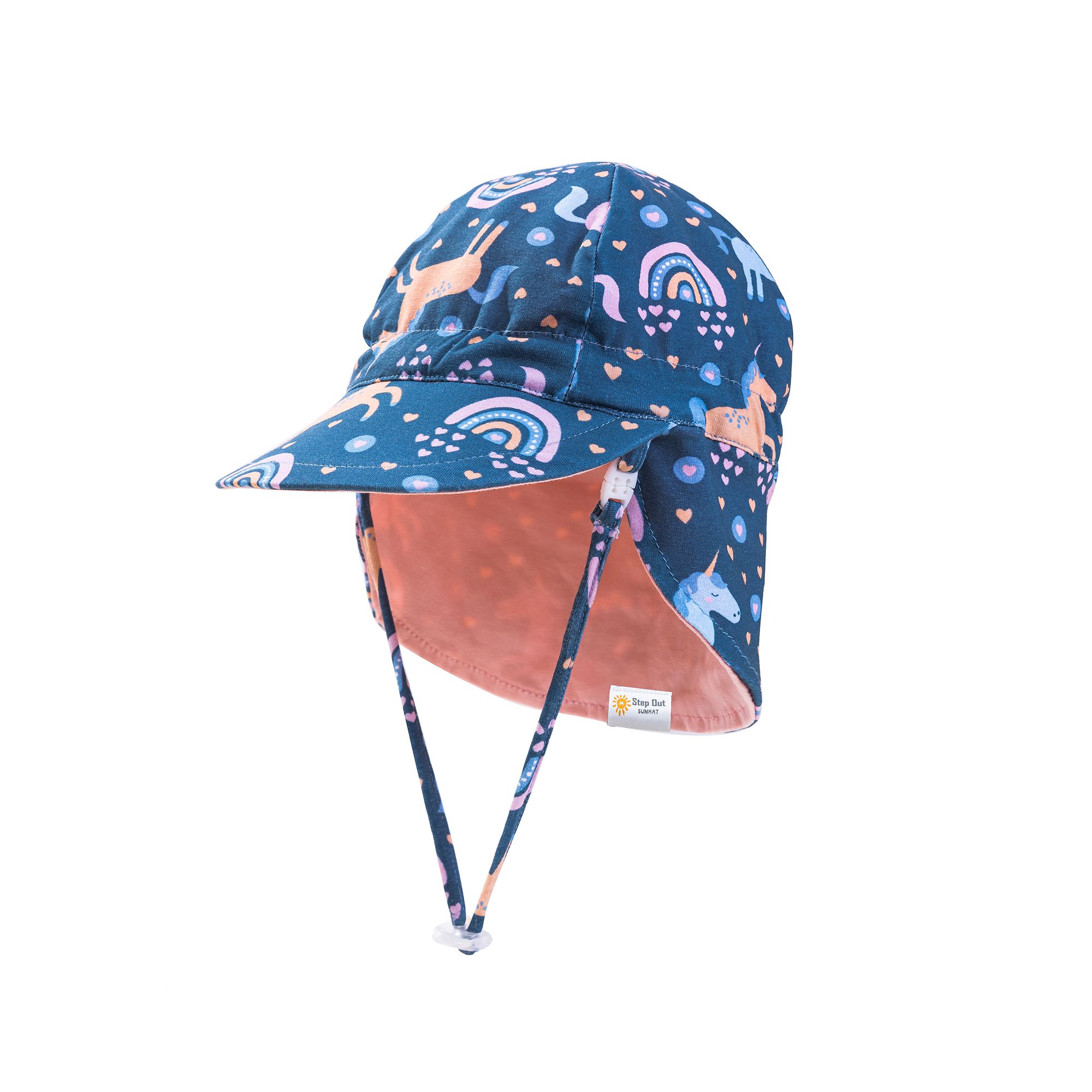 Rainbow Unicorn Flap Cap Summer