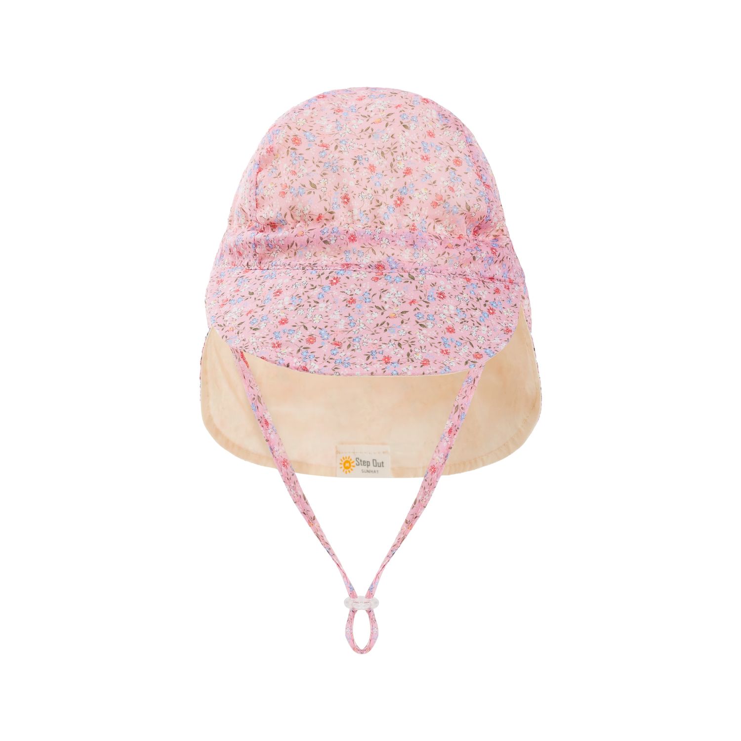 Daisy Meadow /pink Flap Cap Summer