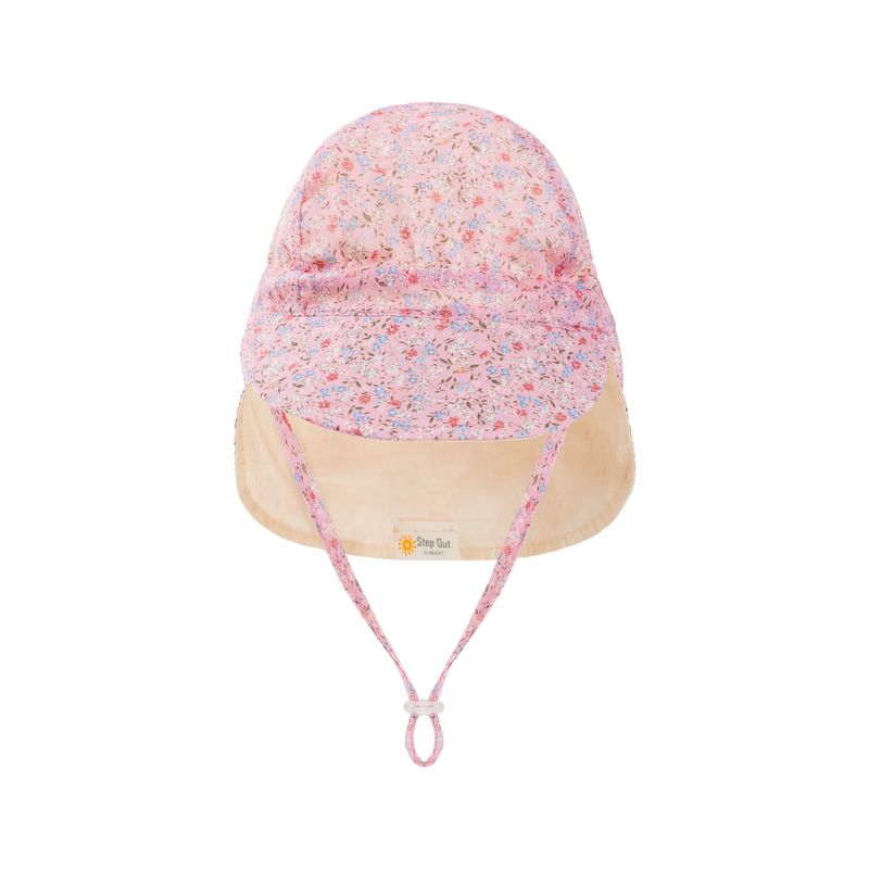 Daisy Meadow /pink Flap Cap Summer