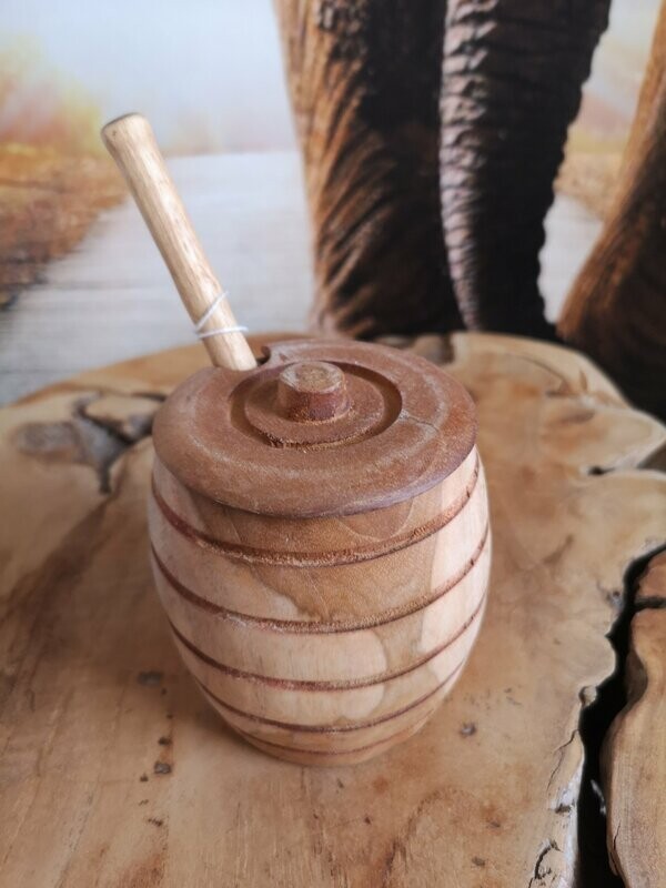 Pot à miel en bois
