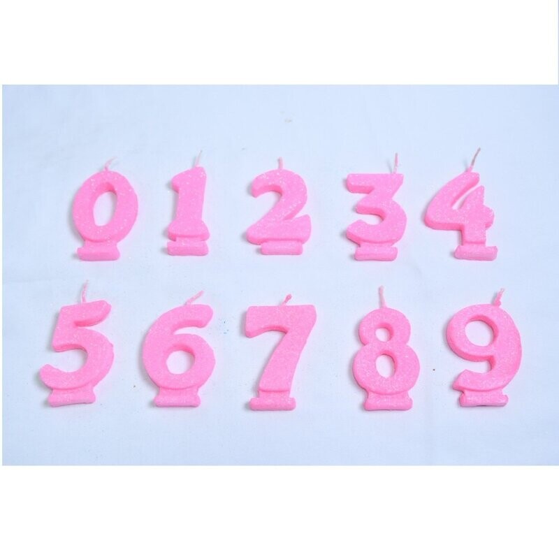 Velas Numerotes con Brillo