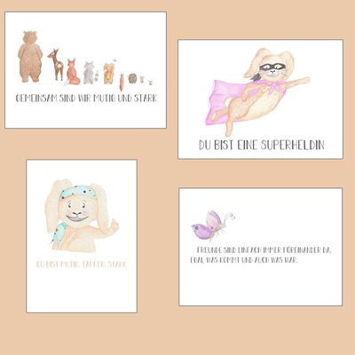 Kartenpaket Superheldin