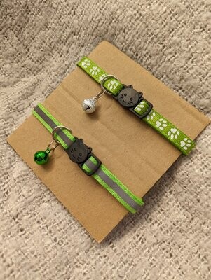 2 Pack Kitten/Cat Collars Safety Release - Olive